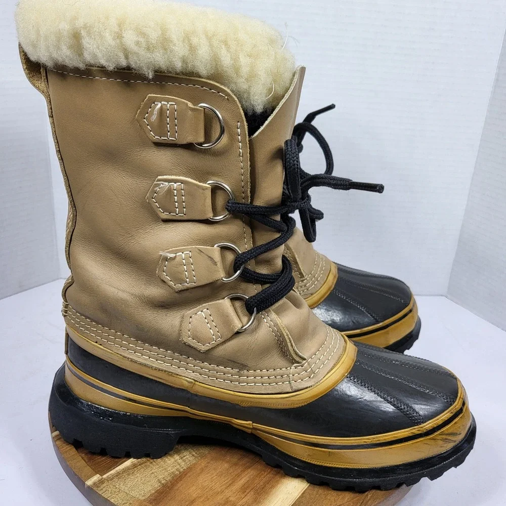Vintage Sorel Kaufman Women's Caribou Wool Lined Waterproof Duck Boots‎ Size 6